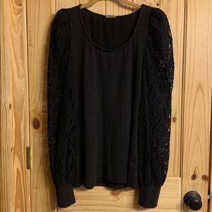 Black Long Sleeve Top Size Large